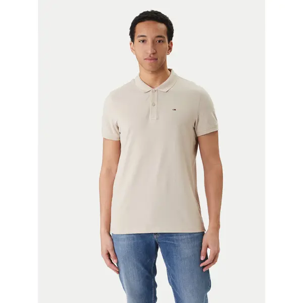 Tommy Jeans Tommy Jeans Polo DM0DM20676 Bež Slim Fit