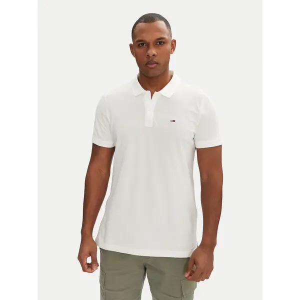 Tommy Jeans Tommy Jeans Polo DM0DM20676 Bijela Slim Fit