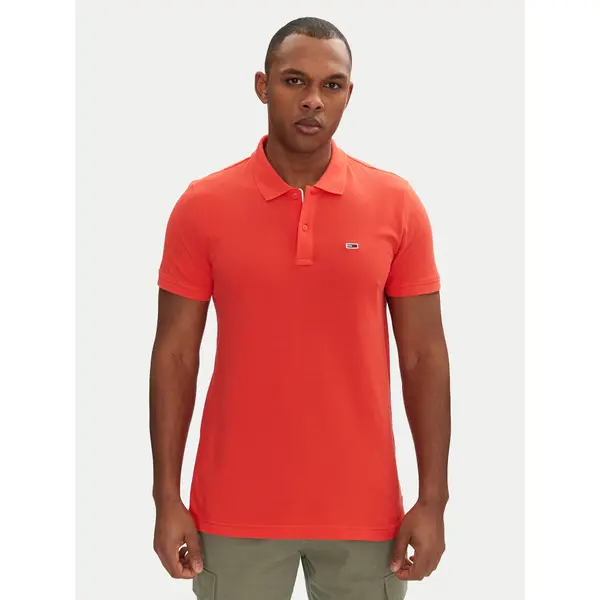 Tommy Jeans Tommy Jeans Polo DM0DM20676 Crvena Slim Fit