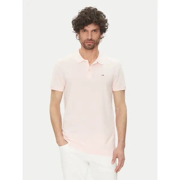 Tommy Jeans Tommy Jeans Polo DM0DM20676 Ružičasta Slim Fit