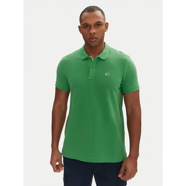 Tommy Jeans Tommy Jeans Polo DM0DM20676 Zelena Slim Fit