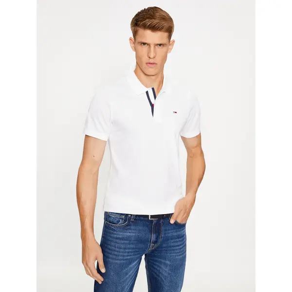 Tommy Jeans Tommy Jeans Polo Placket DM0DM15370 Bijela Slim Fit