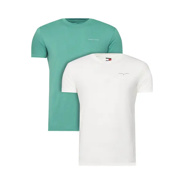 Tommy Jeans Tommy Jeans Set t-shirt majica﻿ DM0DM22316 Zelena Slim Fit