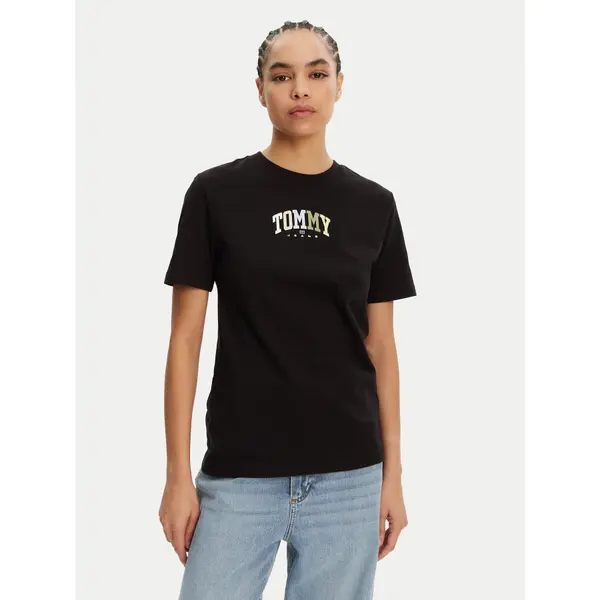 Tommy Jeans Tommy Jeans T-shirt Color Varsity DW0DW21337 Crna Relaxed Fit