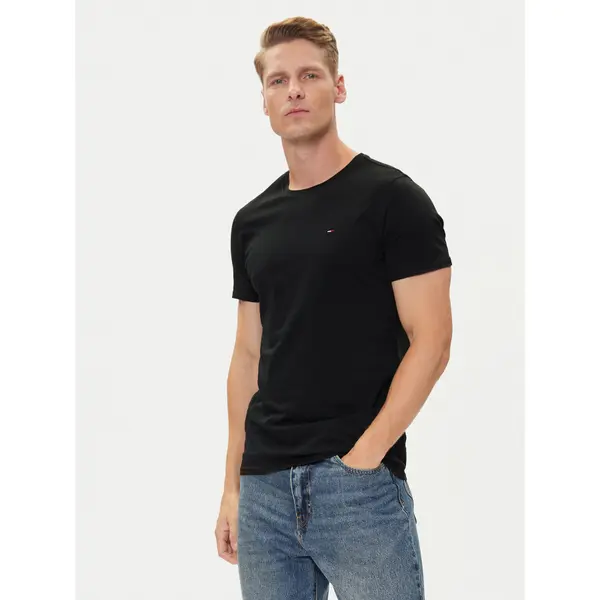 Tommy Jeans Tommy Jeans T-shirt DM0DM04411 Crna Slim Fit