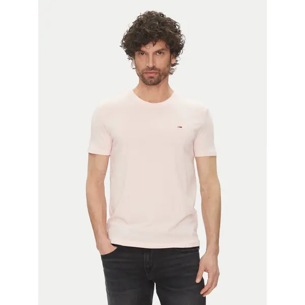 Tommy Jeans Tommy Jeans T-shirt DM0DM20363 Ružičasta Slim Fit