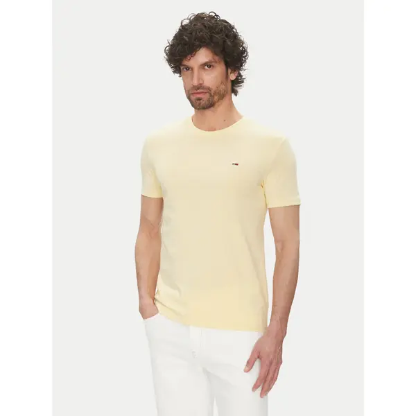 Tommy Jeans Tommy Jeans T-shirt DM0DM20363 Žuta Slim Fit
