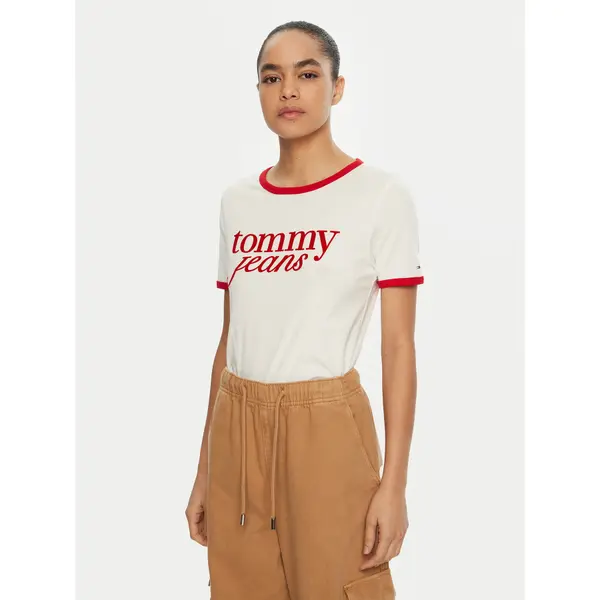 Tommy Jeans Tommy Jeans T-shirt DW0DW19449 Bijela Relaxed Fit