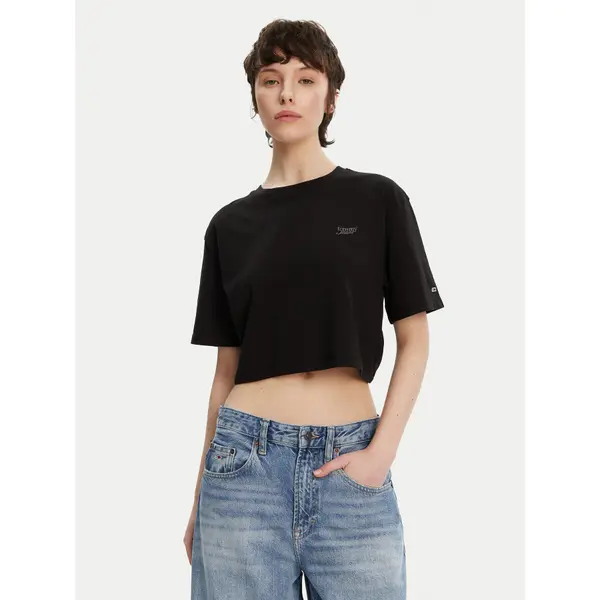 Tommy Jeans Tommy Jeans T-shirt DW0DW20324 Crna Relaxed Fit