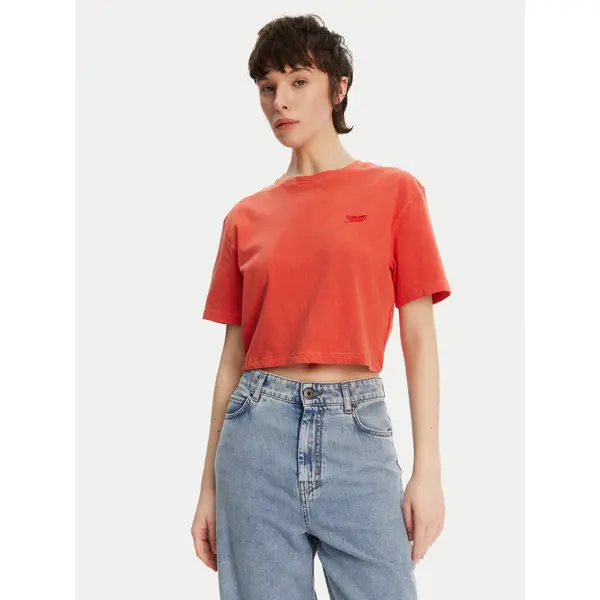Tommy Jeans Tommy Jeans T-shirt DW0DW20324 Narančasta Relaxed Fit