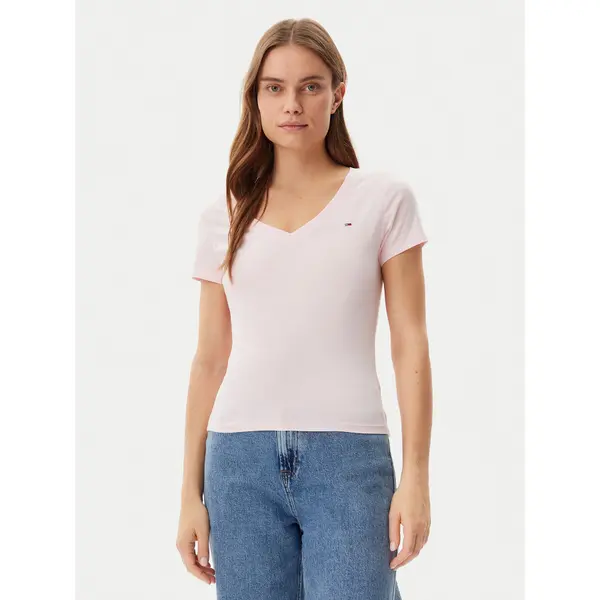 Tommy Jeans Tommy Jeans T-shirt DW0DW20458 Ružičasta Slim Fit