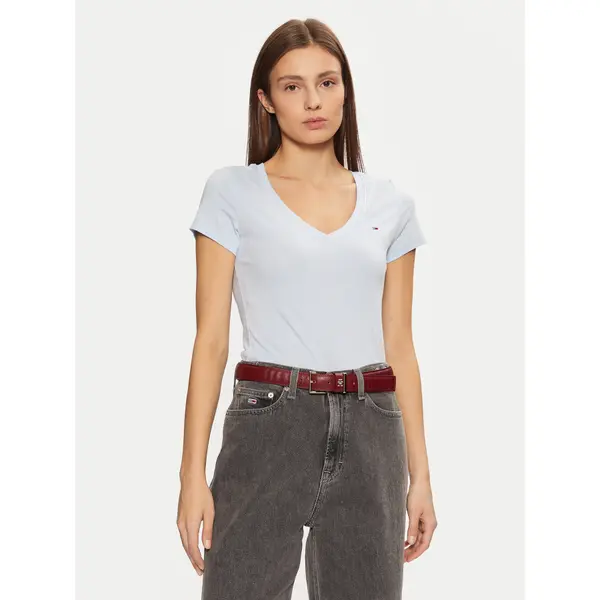 Tommy Jeans Tommy Jeans T-shirt DW0DW20458 Svijetloplava Slim Fit