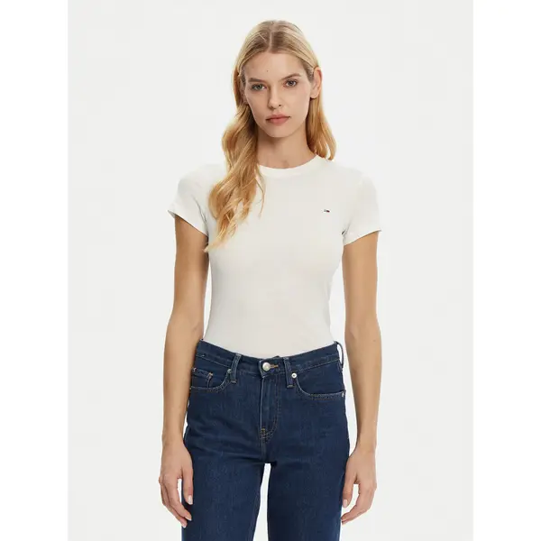Tommy Jeans Tommy Jeans T-shirt DW0DW20459 Bijela Slim Fit
