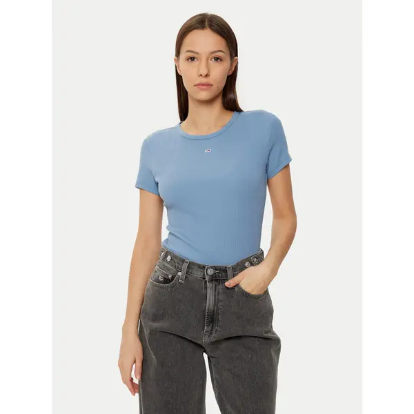 Tommy Jeans Tommy Jeans T-shirt Essential DW0DW17383 Plava Slim Fit