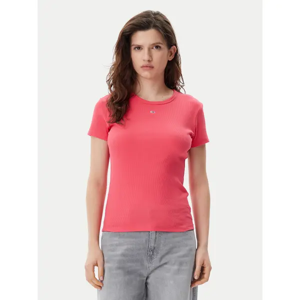 Tommy Jeans Tommy Jeans T-shirt Essential DW0DW17383 Ružičasta Slim Fit
