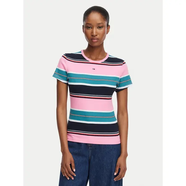 Tommy Jeans Tommy Jeans T-shirt Essential DW0DW17383 Šarena Slim Fit