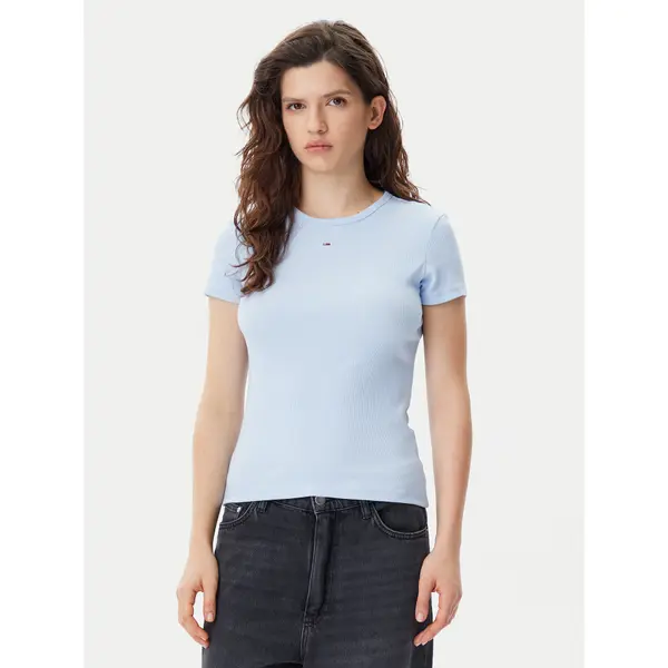 Tommy Jeans Tommy Jeans T-shirt Essential DW0DW17383 Svijetloplava Slim Fit
