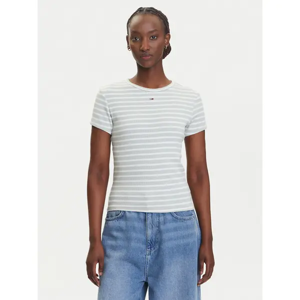 Tommy Jeans Tommy Jeans T-shirt Essential DW0DW17383 Zelena Slim Fit