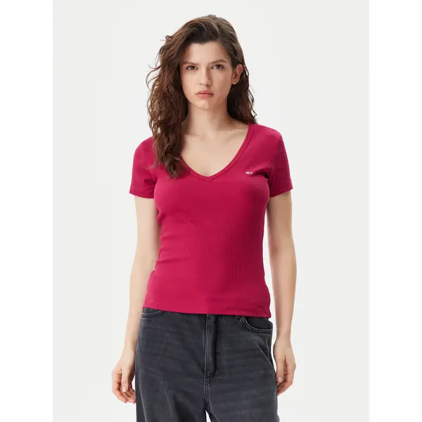 Tommy Jeans Tommy Jeans T-shirt Essential DW0DW17385 Ružičasta Slim Fit