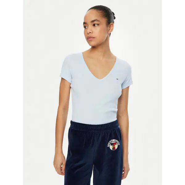 Tommy Jeans Tommy Jeans T-shirt Essential DW0DW17385 Svijetloplava Slim Fit