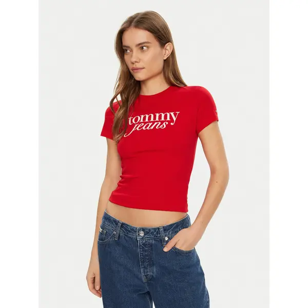 Tommy Jeans Tommy Jeans T-shirt Essential DW0DW19447 Crvena Slim Fit
