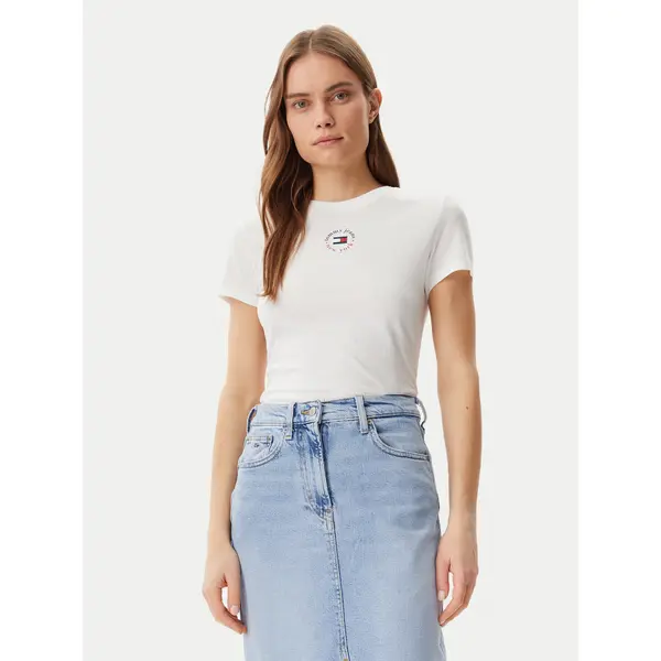 Tommy Jeans Tommy Jeans T-shirt Essential DW0DW20316 Bijela Slim Fit