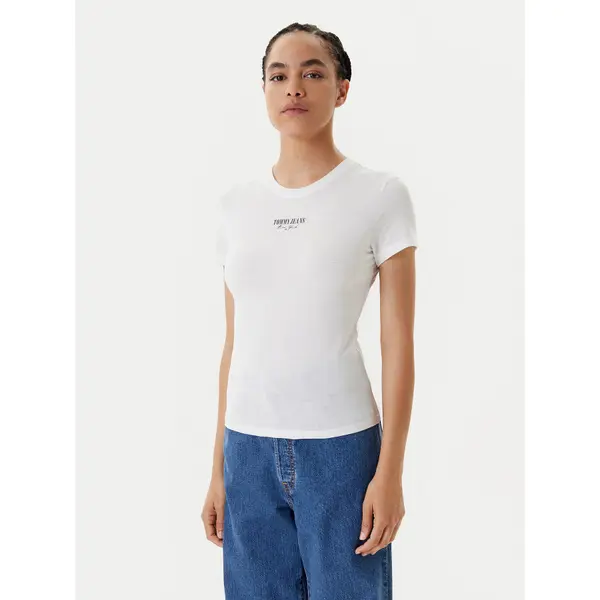 Tommy Jeans Tommy Jeans T-shirt Essential DW0DW20913 Bijela Slim Fit