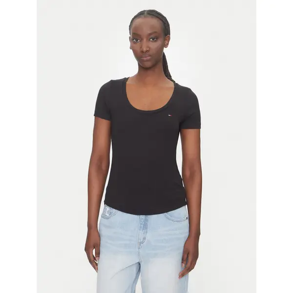 Tommy Jeans Tommy Jeans T-shirt Essential DW0DW20916 Crna Regular Fit