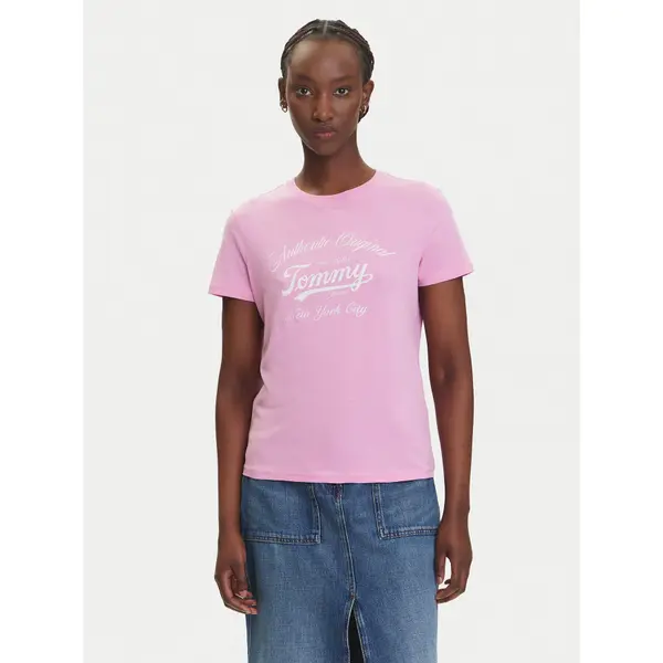 Tommy Jeans Tommy Jeans T-shirt Essential DW0DW21404 Ružičasta Regular Fit