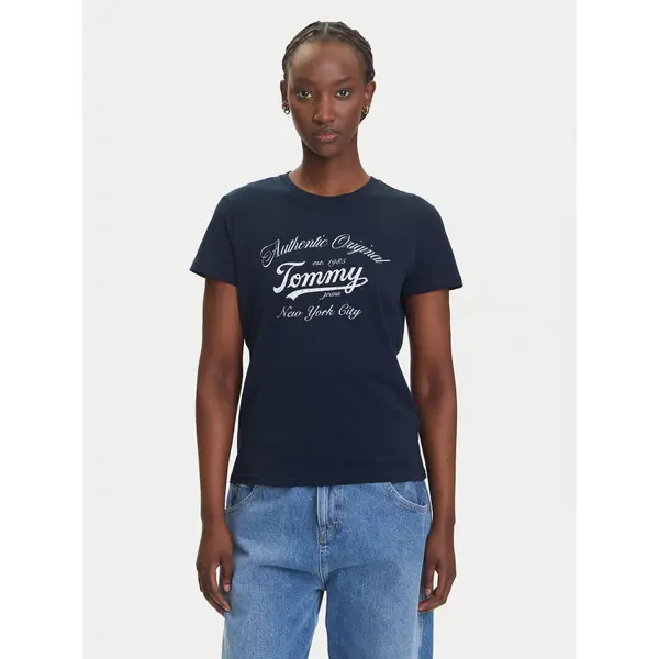 Tommy Jeans Tommy Jeans T-shirt Essential DW0DW21404 Tamnoplava Regular Fit