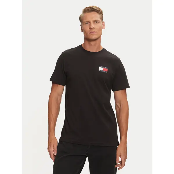 Tommy Jeans Tommy Jeans T-shirt Essential Flag DM0DM20740 Crna Slim Fit