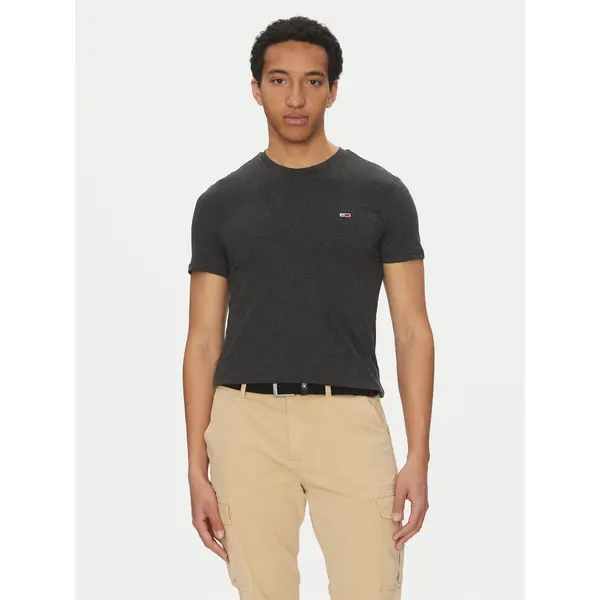 Tommy Jeans Tommy Jeans T-shirt Jaspe DM0DM20363 Crna Slim Fit