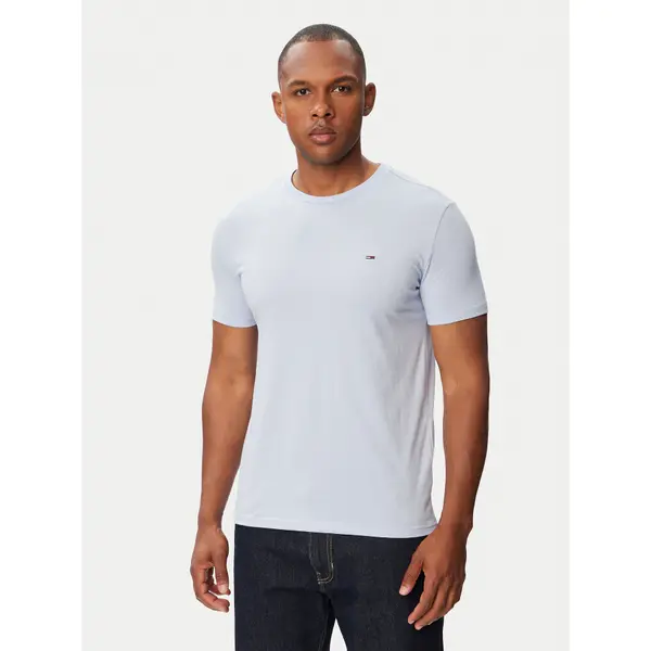 Tommy Jeans Tommy Jeans T-shirt Jaspe DM0DM20363 Svijetlo plava Slim Fit