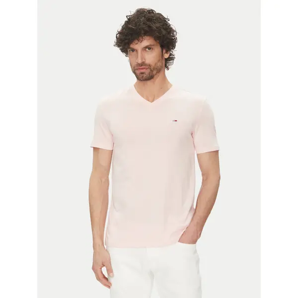 Tommy Jeans Tommy Jeans T-shirt Jaspe DM0DM20364 Ružičasta Slim Fit