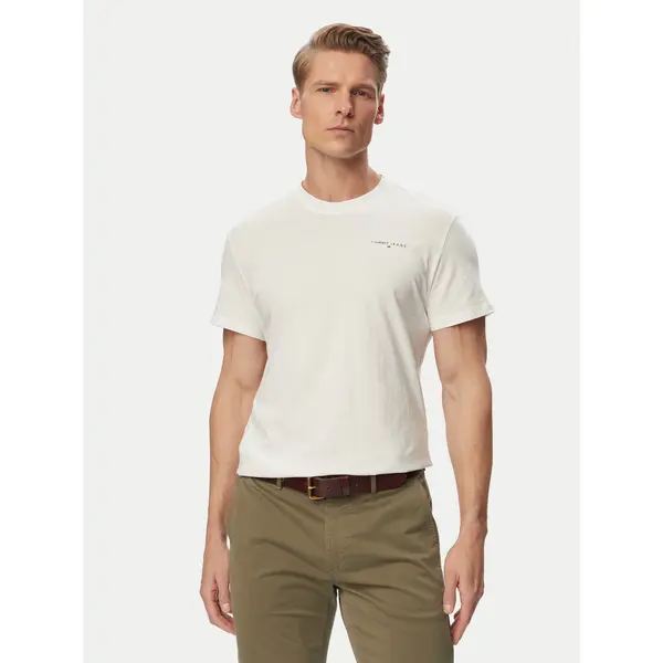 Tommy Jeans Tommy Jeans T-shirt Linear Chest DM0DM21780 Écru Slim Fit