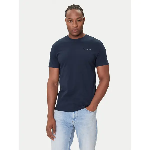 Tommy Jeans Tommy Jeans T-shirt Linear Chest DM0DM21780 Tamnoplava Slim Fit