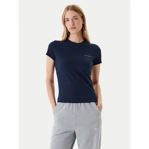 Tommy Jeans Tommy Jeans T-shirt Linear DW0DW21164 Tamnoplava Slim Fit