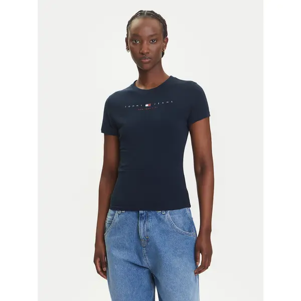 Tommy Jeans Tommy Jeans T-shirt Linear DW0DW21422 Tamnoplava Slim Fit