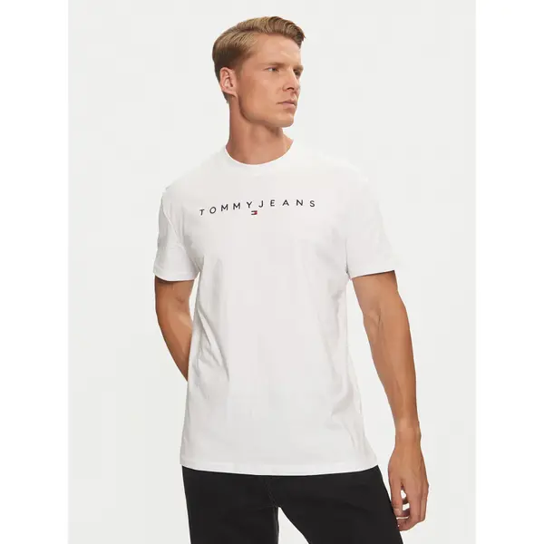 Tommy Jeans Tommy Jeans T-shirt Linear Logo DM0DM20744 Bijela Regular Fit