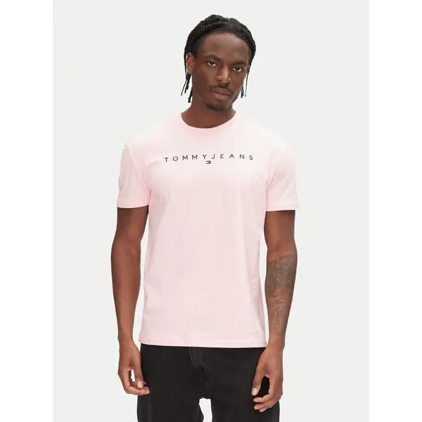 Tommy Jeans Tommy Jeans T-shirt Linear Logo DM0DM20744 Ružičasta Regular Fit