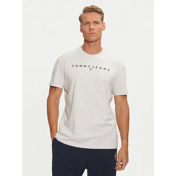 Tommy Jeans Tommy Jeans T-shirt Linear Logo DM0DM20744 Siva Regular Fit