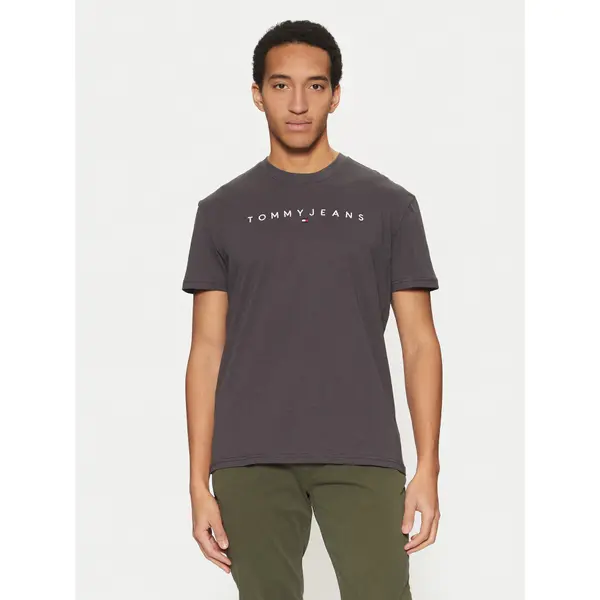 Tommy Jeans Tommy Jeans T-shirt Linear Logo DM0DM20744 Siva Regular Fit