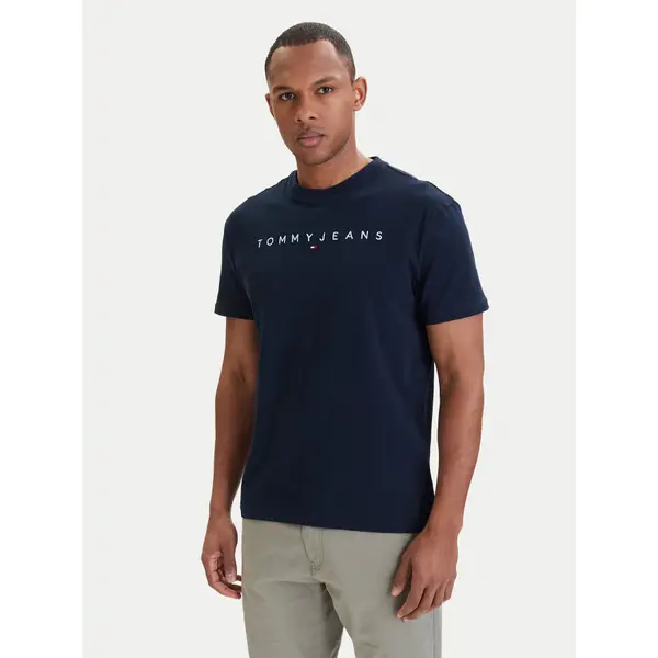 Tommy Jeans Tommy Jeans T-shirt Linear Logo DM0DM20744 Tamnoplava Regular Fit