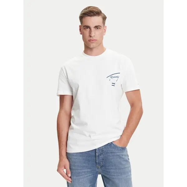 Tommy Jeans Tommy Jeans T-shirt Signature City DM0DM21934 Bijela Regular Fit
