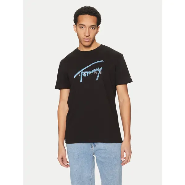 Tommy Jeans Tommy Jeans T-shirt Signature DM0DM21109 Crna Regular Fit