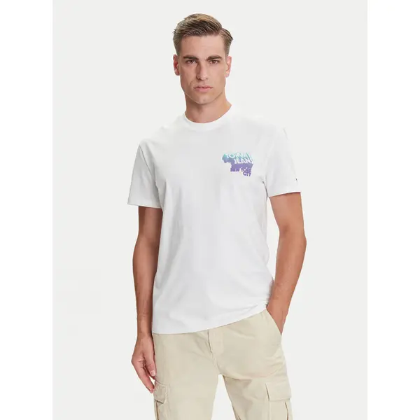 Tommy Jeans Tommy Jeans T-shirt Stack Backprint DM0DM21589 Bijela Regular Fit