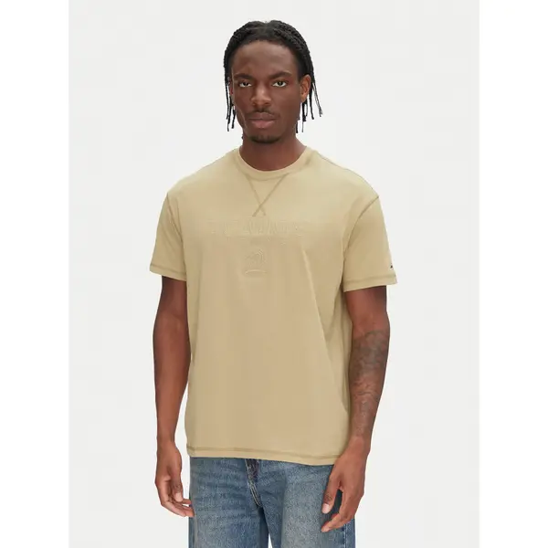 Tommy Jeans Tommy Jeans T-shirt Tonal Crest DM0DM20805 Bež Relaxed Fit