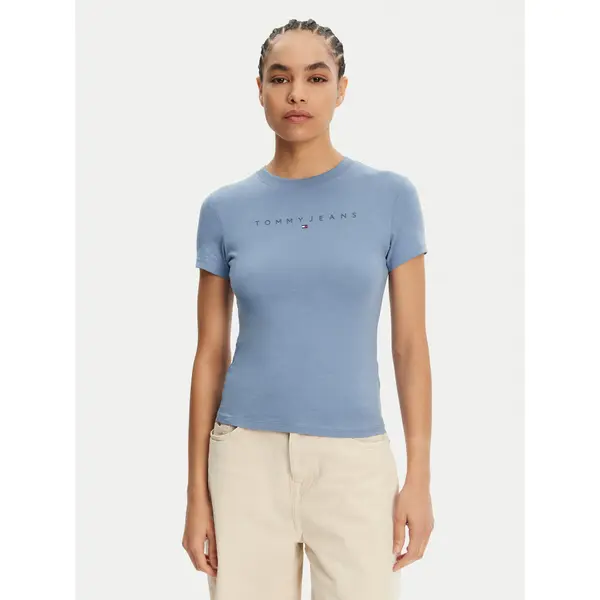 Tommy Jeans Tommy Jeans T-shirt Tonal Linear DW0DW20315 Plava Slim Fit