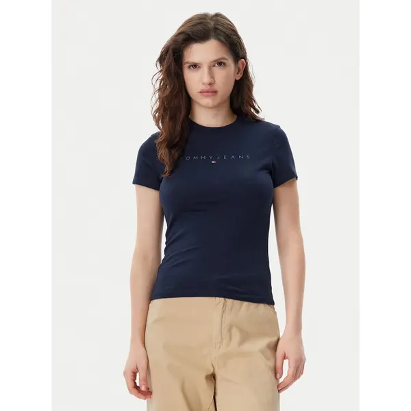 Tommy Jeans Tommy Jeans T-shirt Tonal Linear DW0DW20315 Tamnoplava Slim Fit