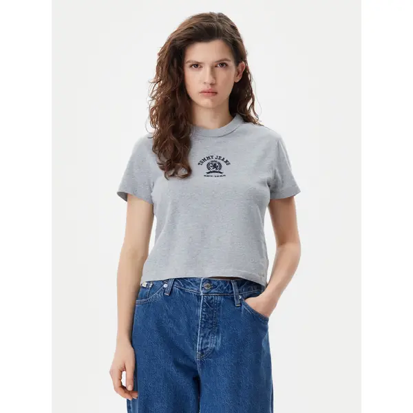Tommy Jeans Tommy Jeans T-shirt Varsity DW0DW20317 Siva Regular Fit